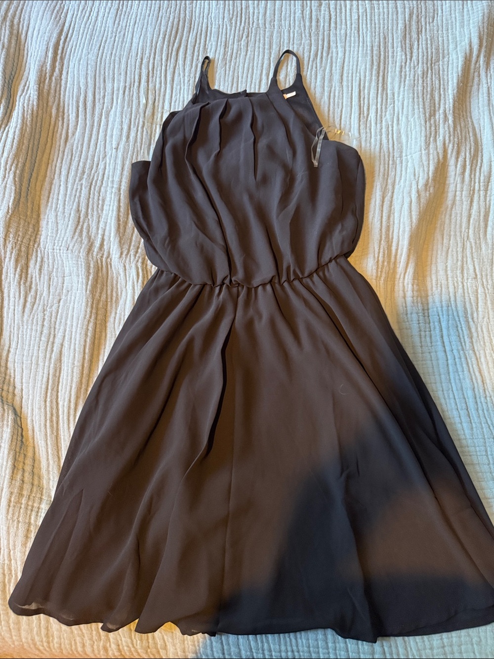 Mi Amore Black Sleeveless Halter Midi Dress